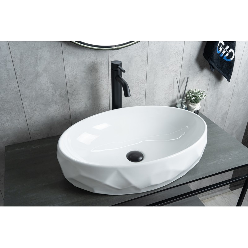 Раковина Gid 9030wx 51241 накладная белая 60x40x15