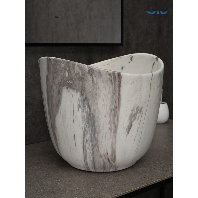 Раковина Gid Mnc9303 54479 накладная под камень матовая 36x36x32