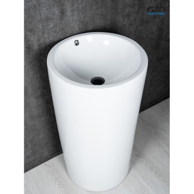 Раковина Gid Nb163 81107 накладная белая 46x46x85