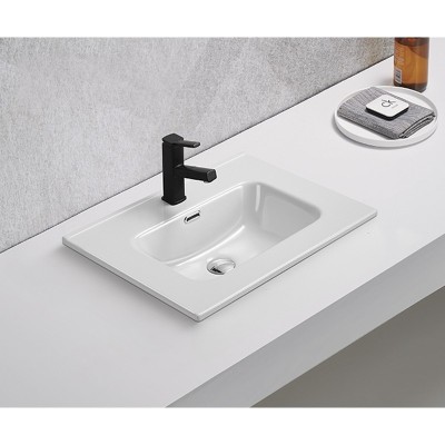 Раковина Gid 9060s 71155 встраиваемая сверху белая 6...