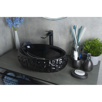 Раковина Gid 9030bf 52232 накладная черная глянцевая...