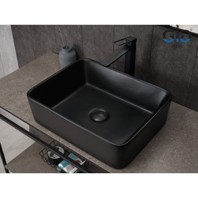 Раковина Gid Bm9103 53374 накладная черная матовая 4...