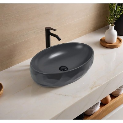 Раковина Gid Dgm9030wx 53406 накладная серая матовая...