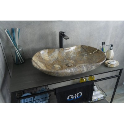 Раковина Gid Mnc503 54440 накладная под камень глянц...