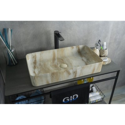 Раковина Gid Mnc596 54457 накладная под камень глянц...