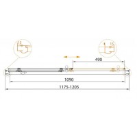Душевая дверь Cezares GIUBILEO-BF-1-120-C-Br, 120 см, стекло прозрачное, профиль бронза