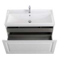 Тумба под раковину Cezares Giubileo-N-100-1C-SO-BL, 100 см, подвесная, Bianco Lucido
