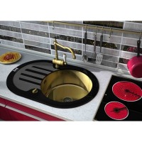 Мойка Zorg Inox Glass GL-7851-OV-BLACK-BRONZE