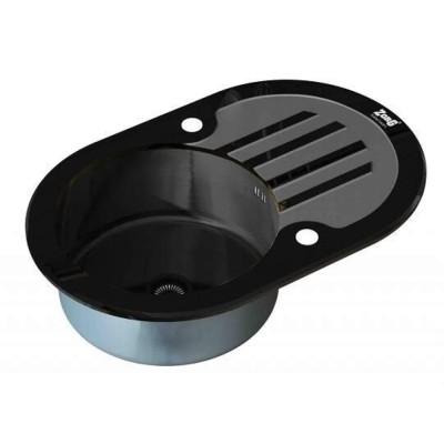 Мойка Zorg Inox Glass GL-7851-OV-BLACK-GRAFIT
