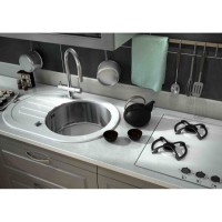 Мойка Zorg Inox Glass GL-7851-OV-WHITE-BRONZE, цвет белый-бронзовый