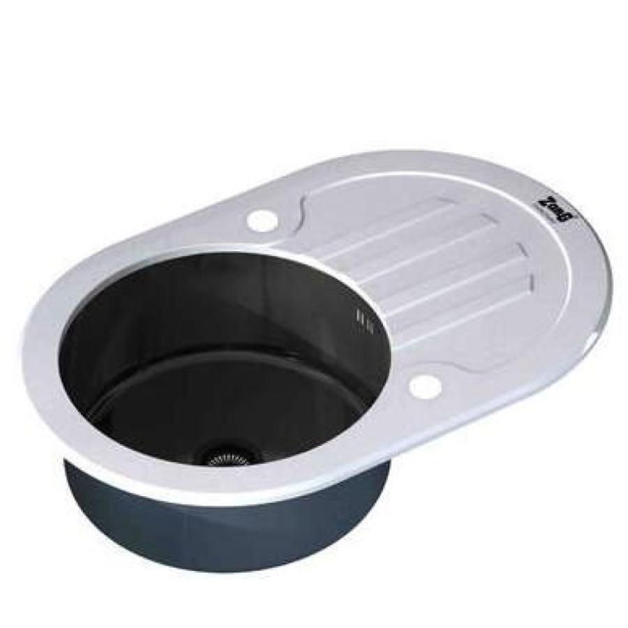 Мойка Zorg Inox Glass GL-7851-OV-WHITE-GRAFIT