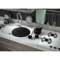 Мойка Zorg Inox Glass GL-7851-OV-WHITE-GRAFIT