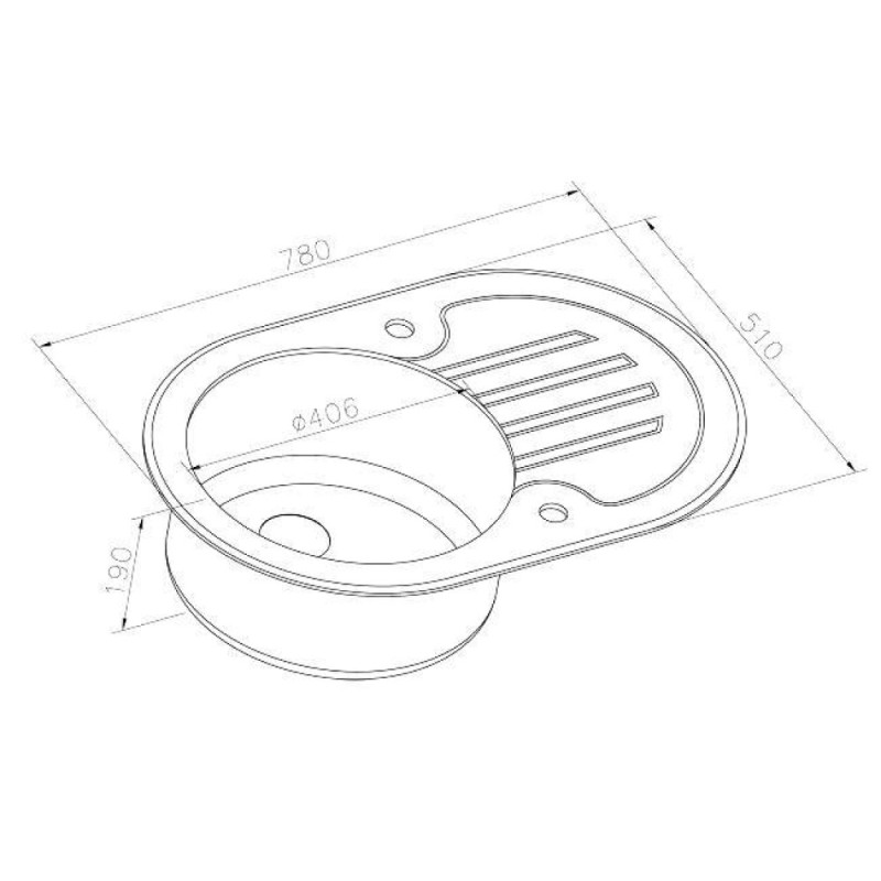Мойка Zorg Inox Glass GL-7851-OV-WHITE-GRAFIT