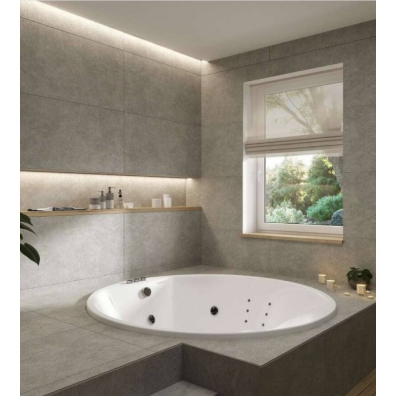 Ванна акриловая Vayer Eva D180, 180 х 180 см, круглая, белая, Гл000025681