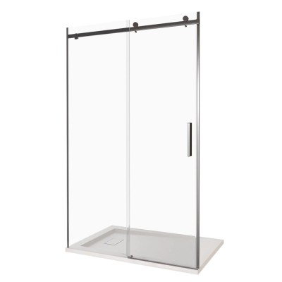 Душевая дверь Good Door Galaxy WTW-140-C-B, 140 х 195 см, стекло прозрачное, профиль черный, ГЛ00015