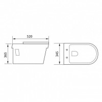 Подвесной безободковый унитаз Aquanet Glide-W CL-11042 (210772), крышка микролифт Slimseat, цвет белый