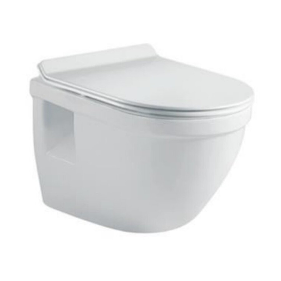 Подвесной безободковый унитаз Aquanet Glide-W CL-11042 (210772), крышка микролифт Slimseat, цвет белый