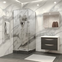 Душевой уголок Grossman Forta, 100 х 100 х 190 см, стекло прозрачное, профиль хром, GR-1010Fo
