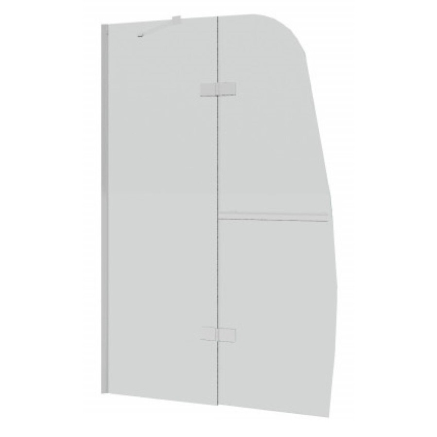 Шторка на ванну Grossman 100 x 150 см распашная, стекло прозрачное, хром, GR-102/1