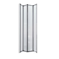Шторка на ванну Grossman 80 x 140 см, складная, стекло прозрачное, хром, GR-107