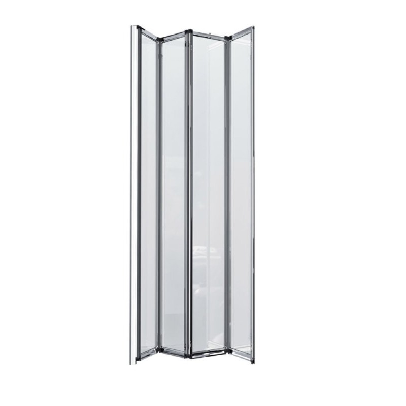 Шторка на ванну Grossman 80 x 140 см, складная, стекло прозрачное, хром, GR-107
