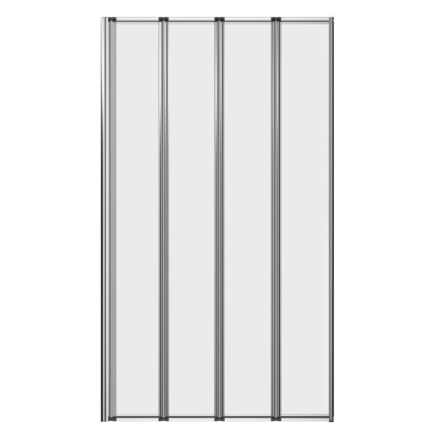 Шторка на ванну Grossman 80 x 140 см, складная, стекло прозрачное, хром, GR-107