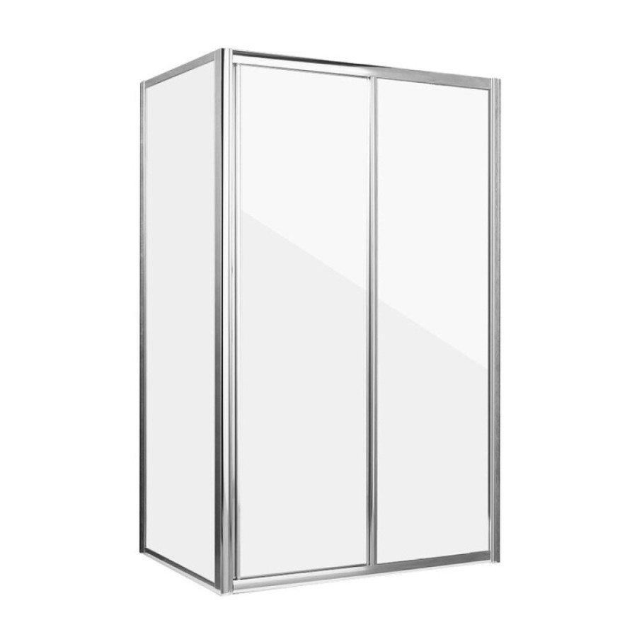 Душевой уголок Grossman Alba, 100 х 80 х 190 см, стекло прозрачное, профиль хром, GR-1080Al