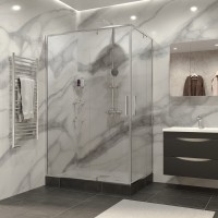 Душевой уголок Grossman Forta, 120 х 80 х 190 см, стекло прозрачное, профиль хром, правый, GR-1280RFo