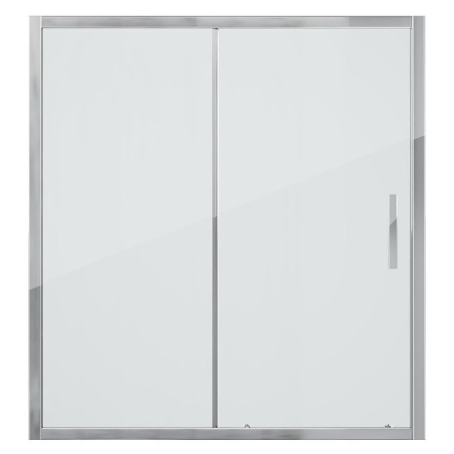 Шторка на ванну Grossman 170 x 140 см раздвижная, стекло прозрачное, хром, GR-170/2