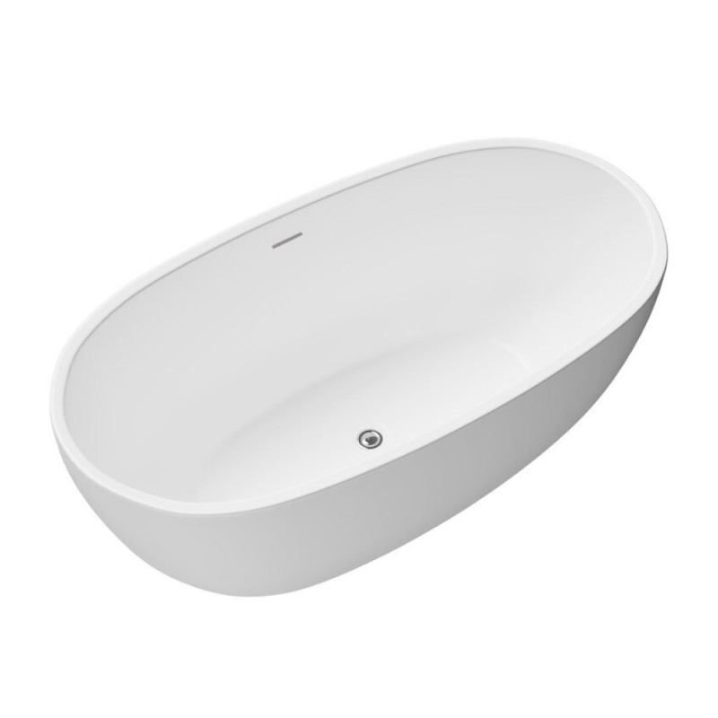 Ванна акриловая Grossman Classic, 150 x 78 см, отдельностоящая, белая матовая, GR-2403M