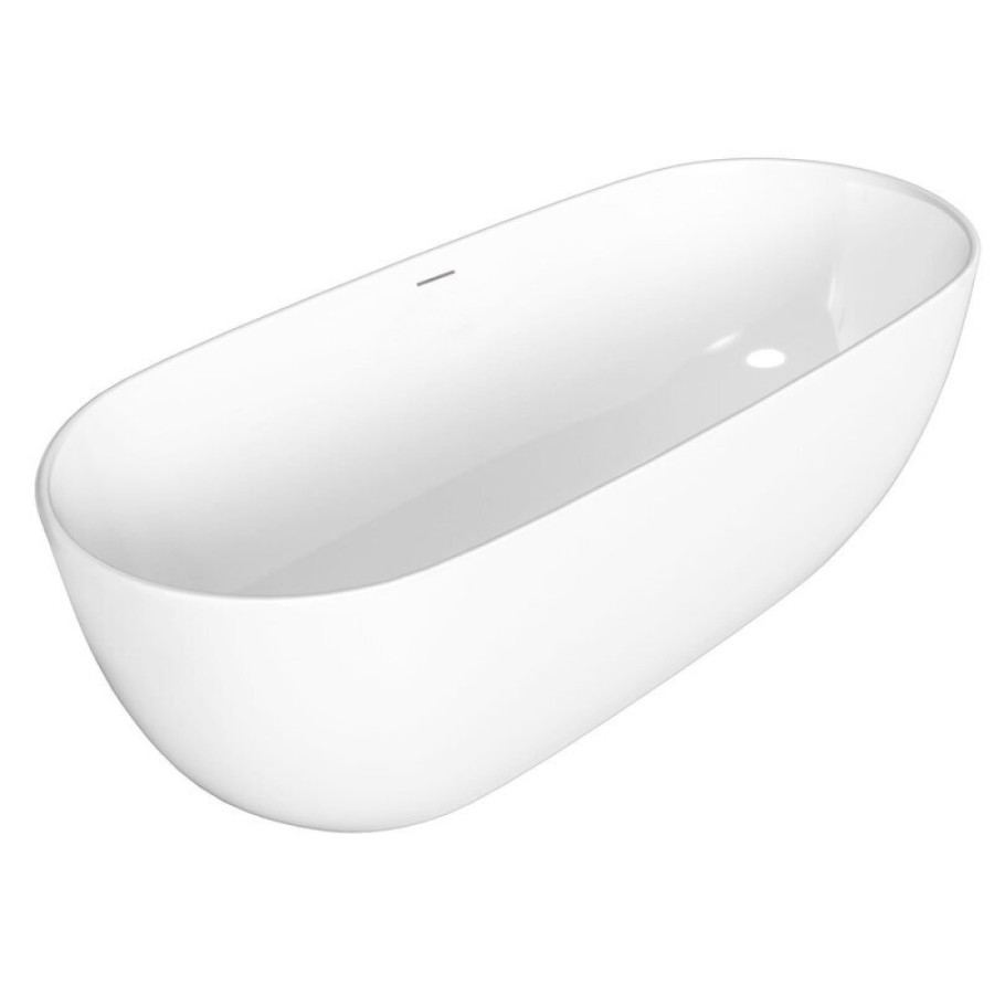 Ванна акриловая Grossman Classic, 160 x 80 см, отдельностоящая, белая матовая, GR-2502M