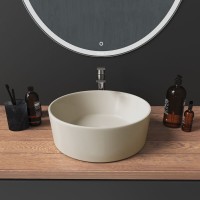 Раковина Grossman 41 x 41 х 15 см, накладная, бежевая матовая, GR-3013BEM