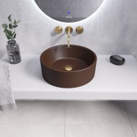 Раковина Grossman Color, GR-3013BRM, 41 см, фаянс, коричневая матовая