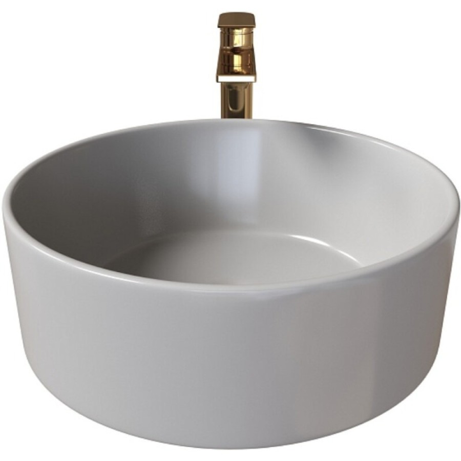 Раковина Grossman Color GR-3013GLM, 41 см, накладная, фаянс, серая матовая