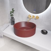 Раковина Grossman Color, GR-3013VIM, 41 см, фаянс, бордовая матовая