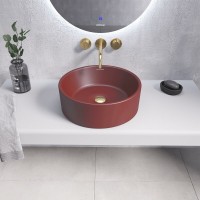Раковина Grossman Color, GR-3013VIM, 41 см, фаянс, бордовая матовая
