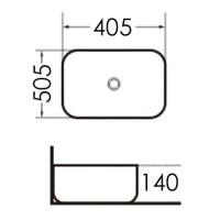 Раковина Grossman 50.5 x 40.5 см прямоугольная, накладная, GR-3020