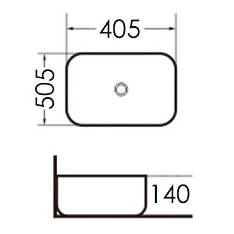 Раковина Grossman 50.5 x 40.5 см прямоугольная, накладная, GR-3020