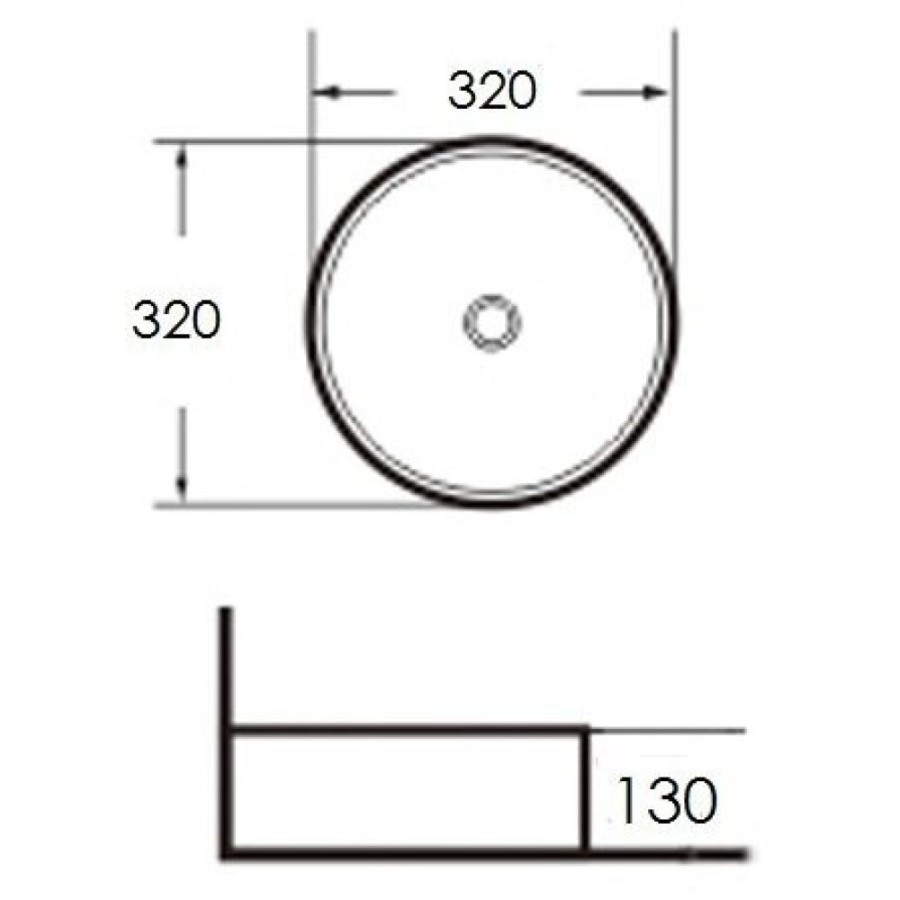 Раковина Grossman 32 x 32 см круглая, накладная, GR-3021