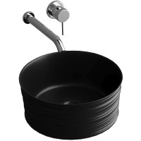 Раковина Grossman 40.5 x 40.5 см круглая, накладная, черный матовый, GR-3025BM