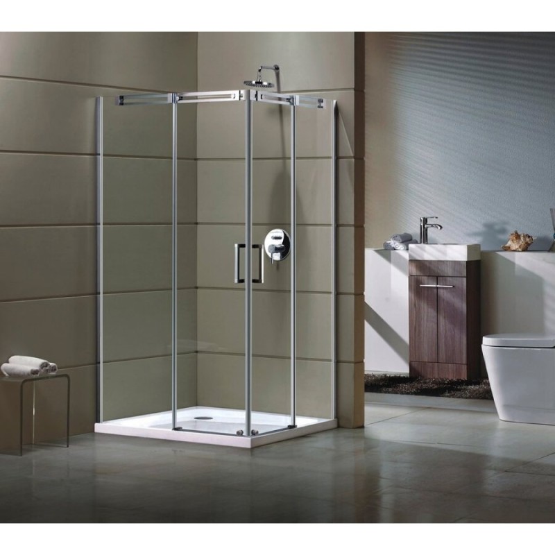 Душевой уголок Grossman Galaxy 120 х 80 см прямоугольный, дверь раздвижная, стекло прозрачное, хром, левый/правый