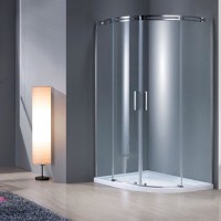 Душевой уголок Grossman Galaxy 110 х 80 см асимметричный, дверь раздвижная, стекло прозрачное, хром, левый/правый