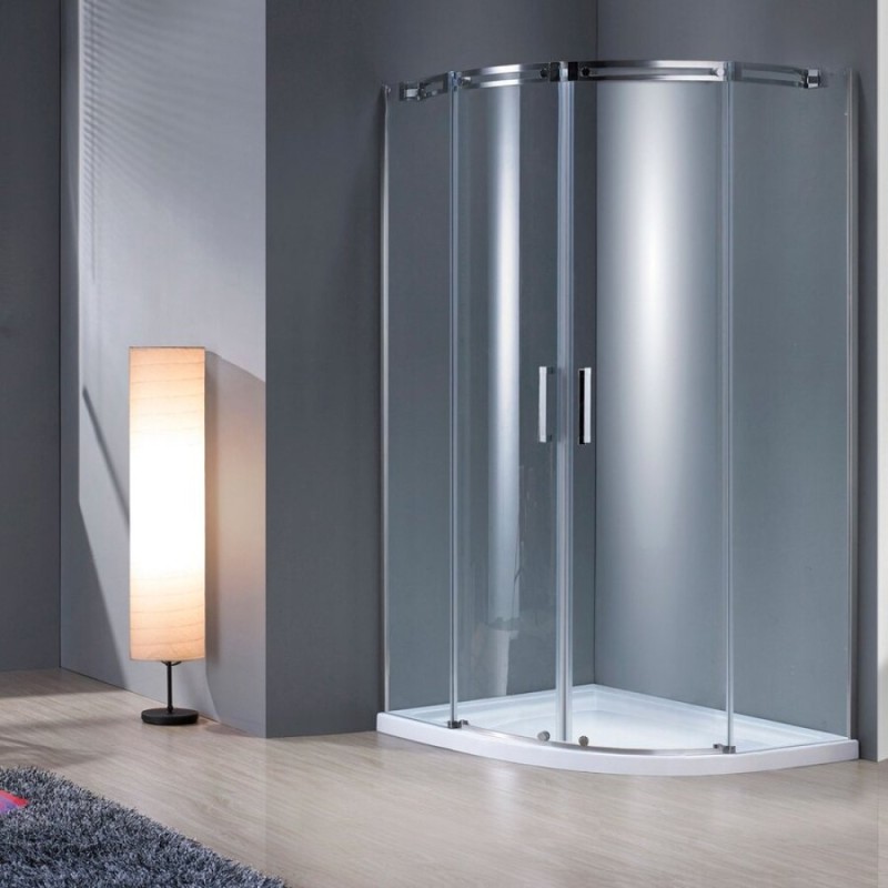 Душевой уголок Grossman Galaxy 110 х 80 см асимметричный, дверь раздвижная, стекло прозрачное, хром, левый/правый