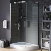 Душевой уголок Grossman Galaxy 110 х 80 см асимметричный, дверь раздвижная, стекло прозрачное, хром, левый/правый