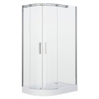 Душевой уголок Grossman Galaxy 110 х 80 см асимметричный, дверь раздвижная, стекло прозрачное, хром, левый/правый