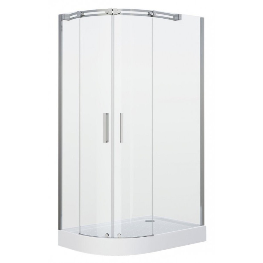 Душевой уголок Grossman Galaxy 110 х 80 см асимметричный, дверь раздвижная, стекло прозрачное, хром, левый/правый