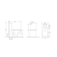 Унитаз напольный Grossman Торнадо GR-4418SQ, безободковый, крышка-сиденье микролифт, белый