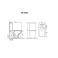 Унитаз-компакт Grossman Style GR-4453S крышка-микролифт, безободковый, белый