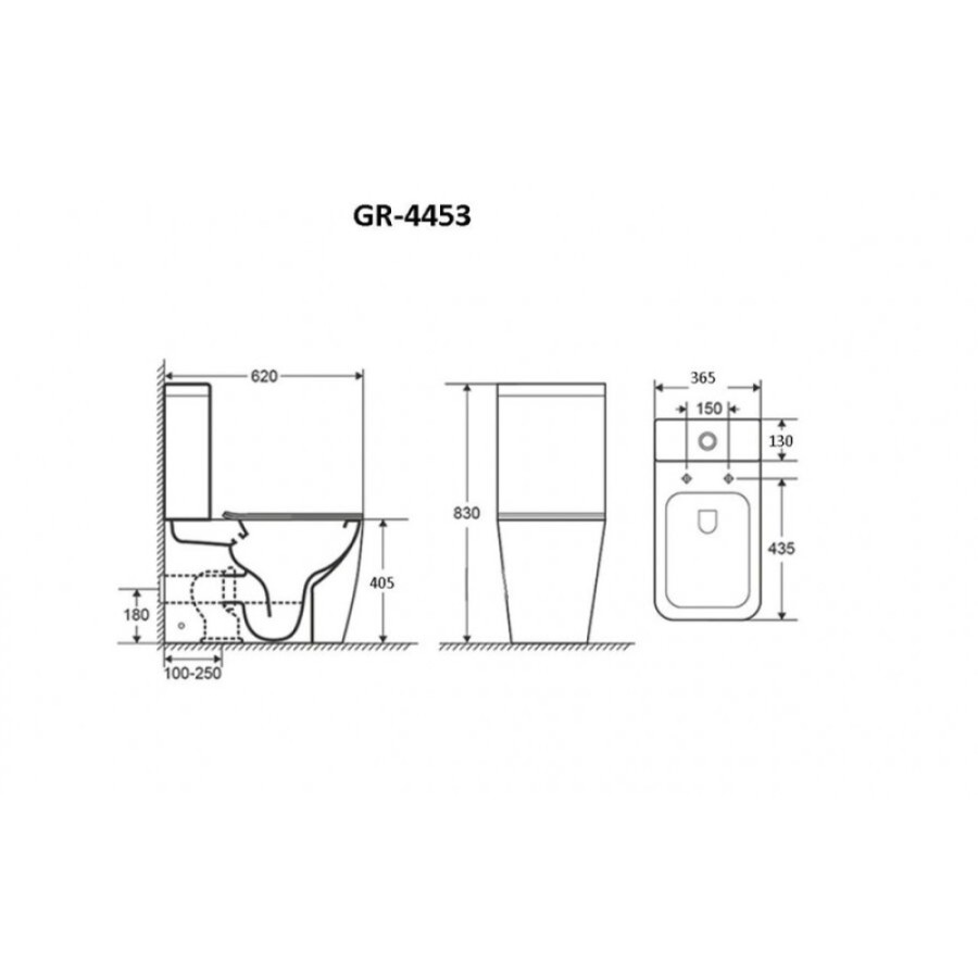 Унитаз-компакт Grossman Style GR-4453S крышка-микролифт, безободковый, белый