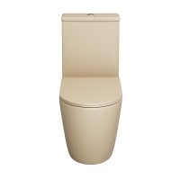 Унитаз-компакт Grossman Color GR-4480BEMS, безободковый, с крышкой-сиденьем микролифт, бежевый матовый